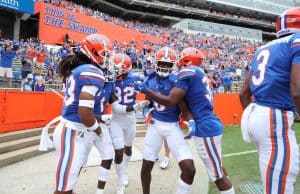 The Florida Gators celebrate a touchdown against Kentucky-1293x800