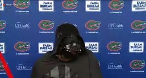 University of Florida head coach Dan Mullen dressed up as Darth Vader for Halloween and surprised his team in the locker room to celebrate the win- Florida Gators Football- 1486x846