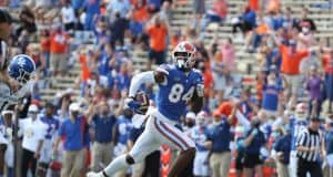 Film study of ups and downs from Florida’s win over Kentucky University of Florida tight end Kyle Pitts runs away from Kentucky cornerback Kelvin Joseph for a 56-yard touchdown- Florida Gators football- 1280x920