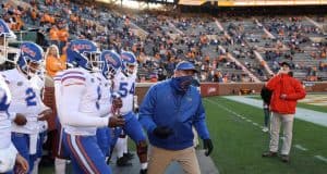 Dan Mullen and the Florida Gators enter the field at Tennessee- 1013x650