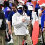 Florida Gators head coach Dan Mullen coaches against Alabama-1200x800