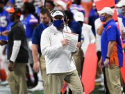 Florida Gators head coach Dan Mullen coaches against Alabama-1200x800