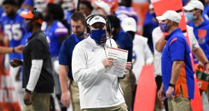 Florida Gators head coach Dan Mullen coaches against Alabama-1200x800