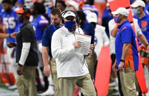 Florida Gators head coach Dan Mullen coaches against Alabama-1200x800