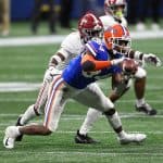 Florida Gators tight end Kyle Pitts catches a pass in the SEC Championship game-987x790