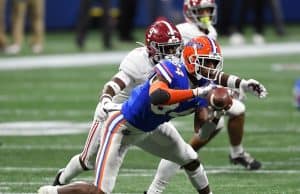 Florida Gators tight end Kyle Pitts catches a pass in the SEC Championship game-987x790
