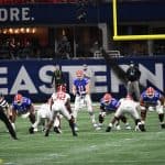 Quarterback Kyle Trask throws against Alabama-1150x767
