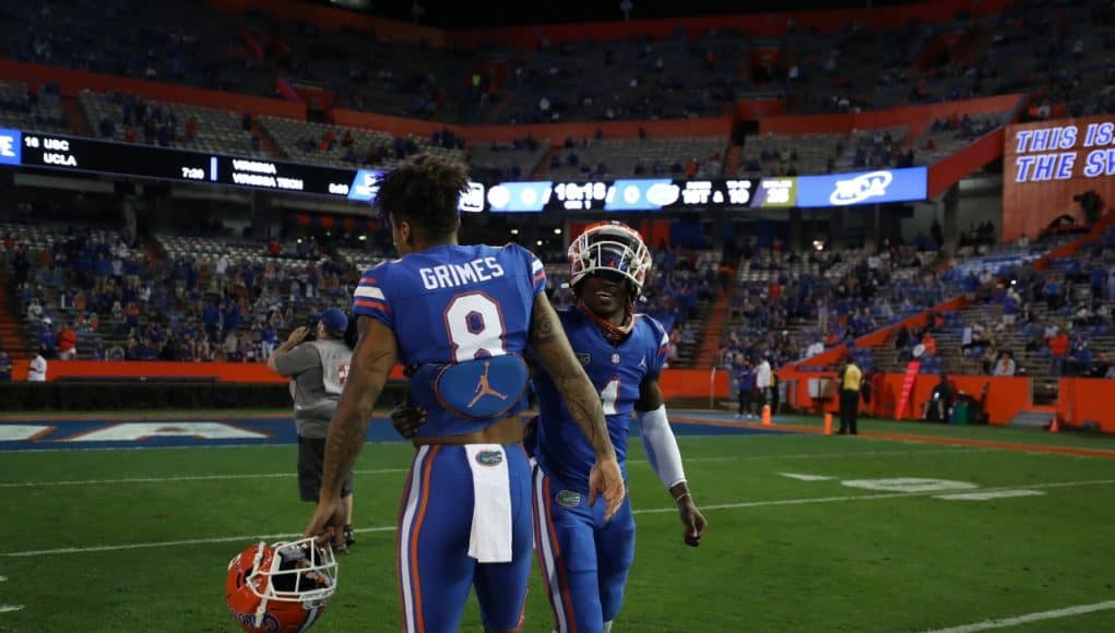 Receiver Kadarius Toney and receiver Trevon Grimes against LSU-1280x853