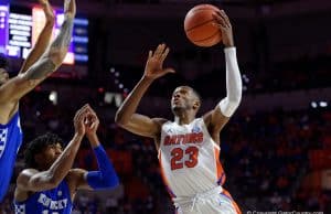 Florida Gators guard Scottie Lewis scores against Kentucky - 1280x854