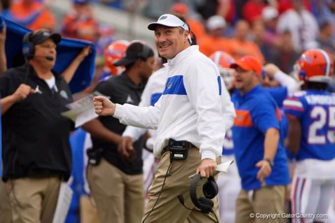 Dan Mullen smiles after a stop against Georgia in 2019 - 1280x853