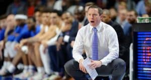 Mike White coaches on the sideline in Florida's 2020 win over Vanderbilt - 1280x854