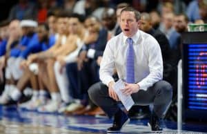 Mike White coaches on the sideline in Florida's 2020 win over Vanderbilt - 1280x854