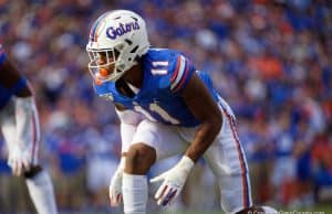 Florida Gators linebacker Mohamoud Diabate lines up against Vanderbilt - 1280x854