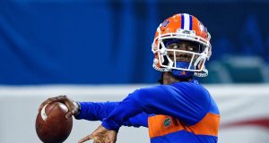 Florida Gators quarterback Emory Jones warms up before the bowl game - 1280x854