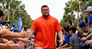 Florida Gators offensive lineman Brett Heggie at Gator Walk in 2019 - 1280x854