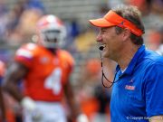 Dan Mullen coaches in the 2019 spring game - 1280x854