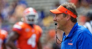 Dan Mullen coaches in the 2019 spring game - 1280x854