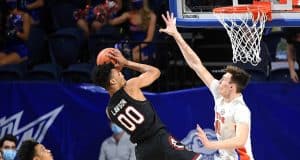 Colin Castleton goes up for a block against South Carolina - 1280x853