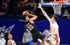 Colin Castleton goes up for a block against South Carolina - 1280x853