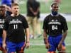 Florida Gators tight end Kyle Pitts and quarterback Kyle Trask warm up before the 2020 SEC Championship Game - 1280x854