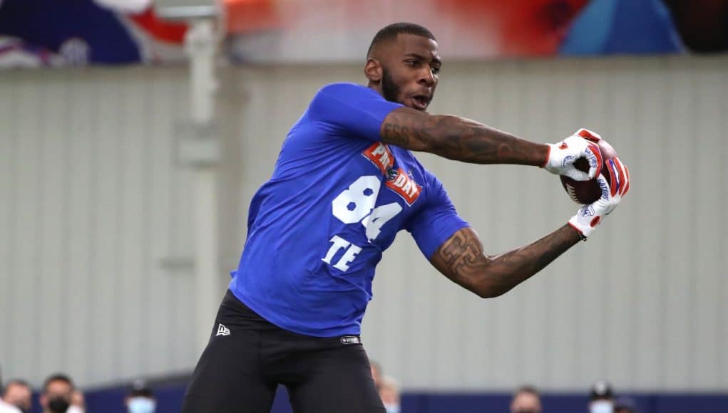 Florida Gators tight end Kyle Pitts competes at 2021 Pro Day - 1280x824