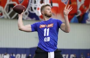 Florida Gators quarterback Kyle Trask throws in front of scouts at Pro Day - 1280x875