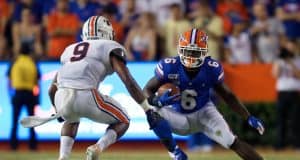 Florida Gators running back Nay'Quan Wright evades a tackle against Auburn - 1280x854