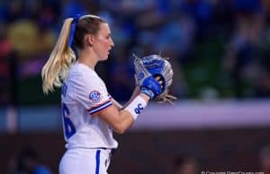 Katie Chronister pitches for the Florida Gators in 2020 - 1280x854