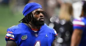 Florida Gators defensive end Brenton Cox at the 2020 SEC Championship Game - 1280x854