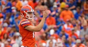 Florida Gators kicker Evan McPherson lines up for a field goal in 2019 - 1280x854