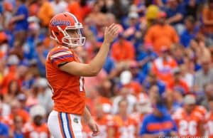 Florida Gators kicker Evan McPherson lines up for a field goal in 2019 - 1280x854