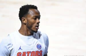 Florida Gators guard Scottie Lewis takes the court against South Carolina - 1280x854