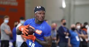 Receiver Kadarius Toney makes a catch at Florida's Pro Day - 1280x826
