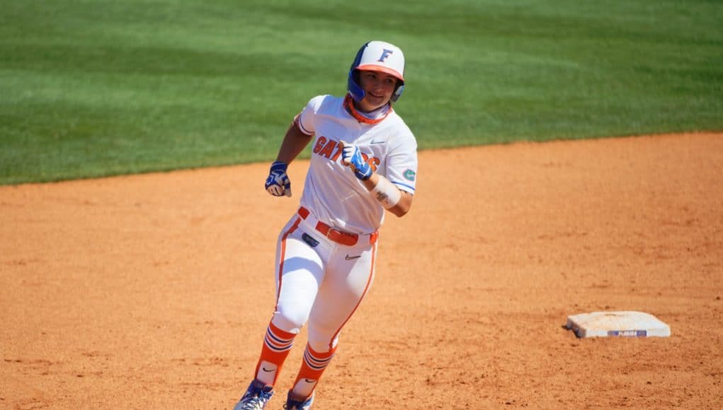 Hannah Adams homers against Kentucky in 2020 - 1280x854