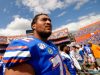 Florida Gators offensive lineman Stone Forsythe after the win over Tennessee in 2019 - 1280x854