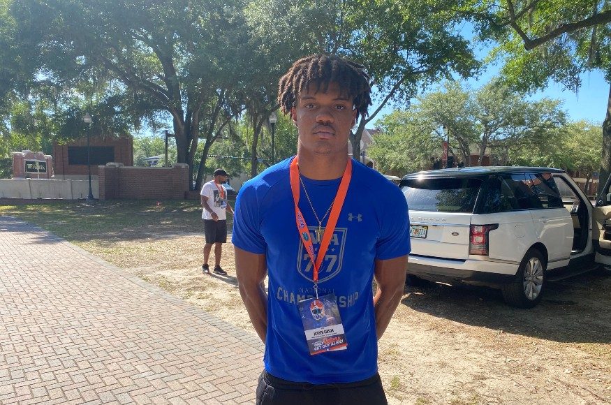 2022 receiver Jayden Gibson at Florida's cookout- 875x656