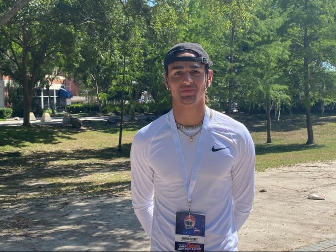 2023 receiver Ashton Cozart visiting the Florida Gators- 900x675