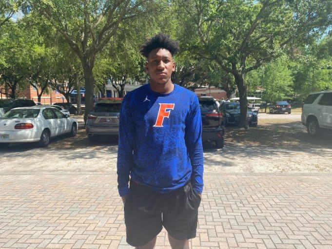 Florida Gators defensive end commit Francois Nolton at Florida's cookout- 850x638