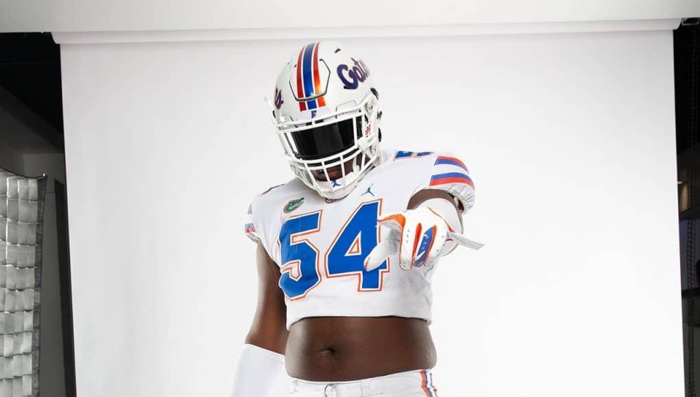 Offensive lineman Tyler Booker on his official visit with the Florida Gators-1280x1697