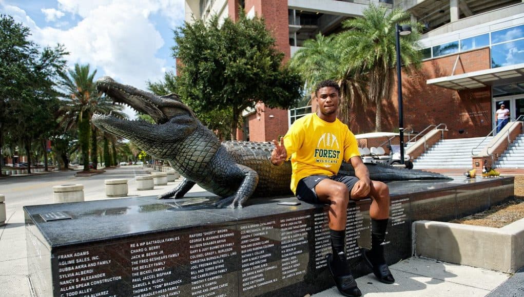 Florida Gators defensive back commit Jamarrien Burt at FNL-1024x683