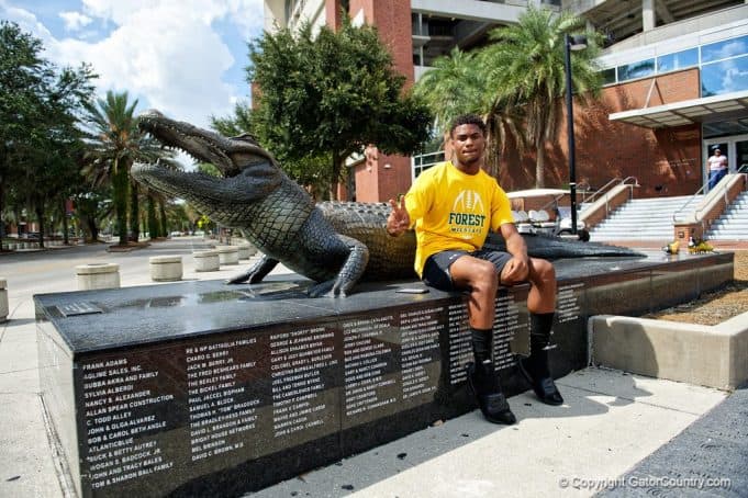 Florida Gators defensive back commit Jamarrien Burt at FNL-1024x683