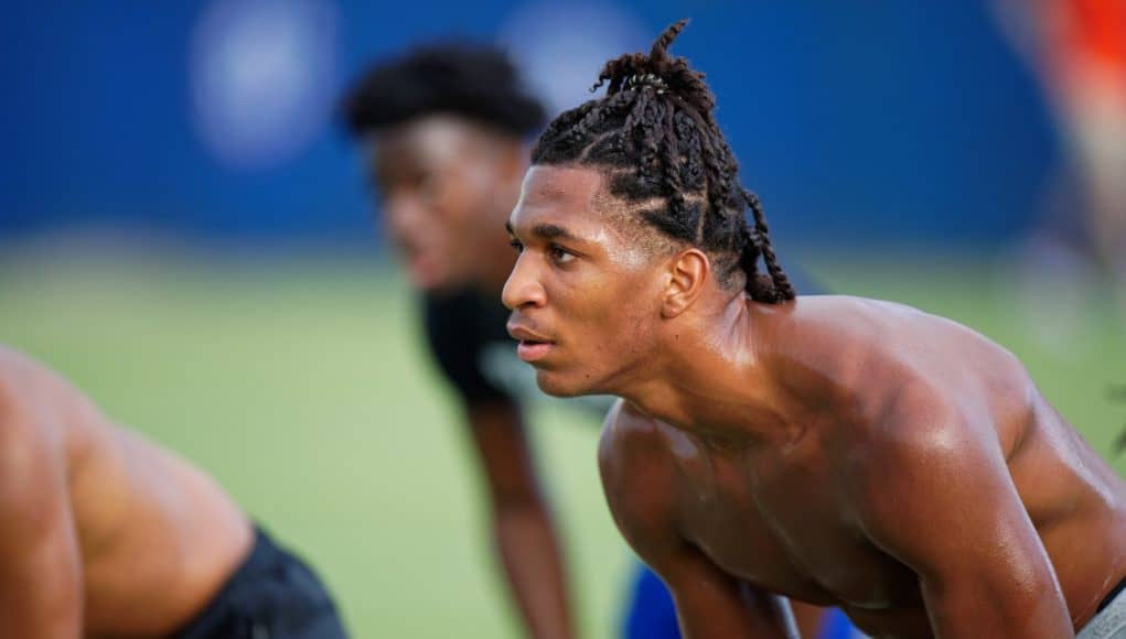 Florida Gators defensive back target Azareyeh Thomas works out at Friday Night Lights-1280x853