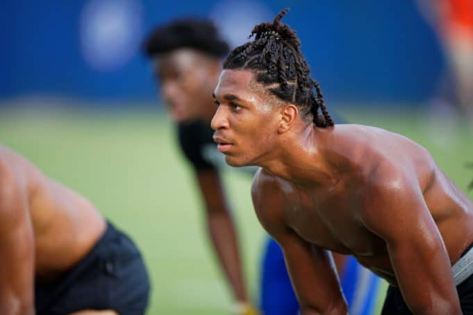 Florida Gators defensive back target Azareyeh Thomas works out at Friday Night Lights-1280x853