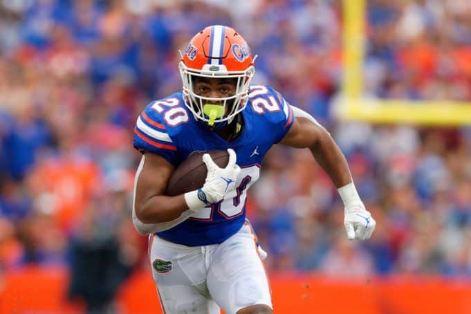 Florida Gators running back Malik Davis runs against Alabama- 1280x853