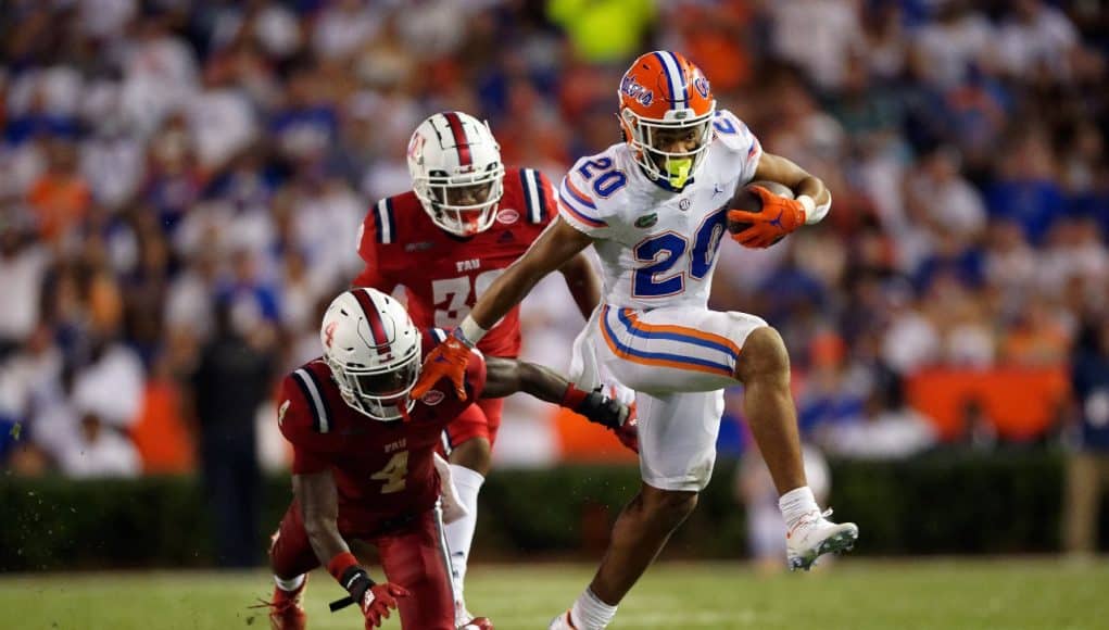 Florida Gators running back Malik Davis runs against FAU-1280x853