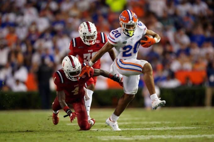 Florida Gators running back Malik Davis runs against FAU-1280x853