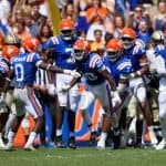 Florida Gators defense celebrates after a sack against Vanderbilt- 1280x853