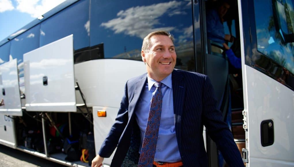 Florida Gators head coach Dan Mullen at Gator Walk before the Georgia game-1280x853