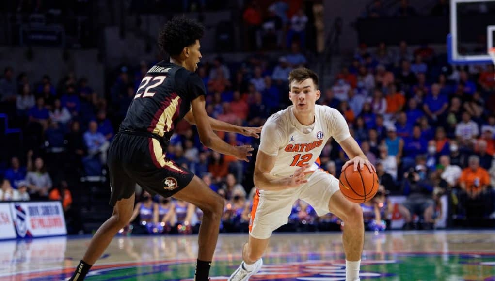 Florida Gators forward Colin Castleton against FSU in 2021- 1280x853