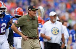 Florida Gators head coach Dan Mullen during the Samford game-1280x853